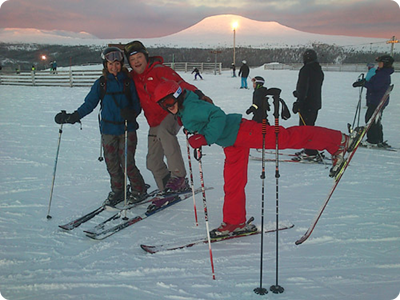 Västtopen Idre Fjäll 3:e jan 2013. Solnedgång kl. 14.58.